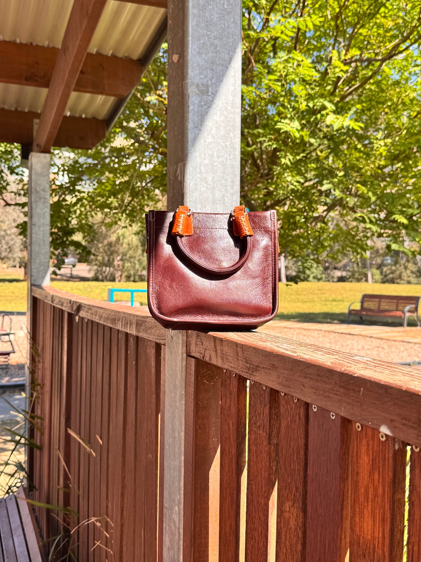 Trend Coffee Luxe Leather Bag