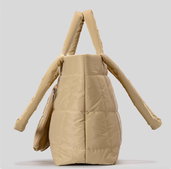 Modern Khaki Puffer Shopper
