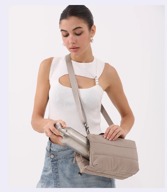 Urban Khaki Sporty Crossbody Bag