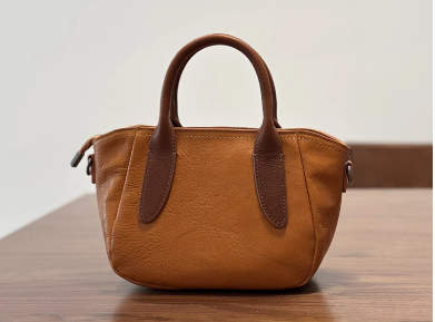 Soft Brown Chic Leather Tote