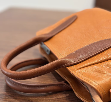 Soft Brown Chic Leather Tote