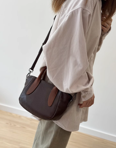 Soft Coffee Chic Leather Tote
