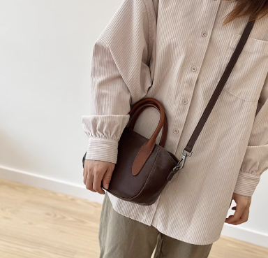 Soft Coffee Chic Leather Tote