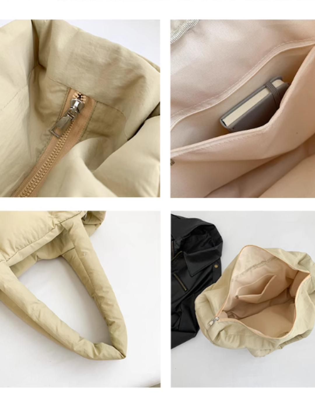 Maison Beige Puffer Bag