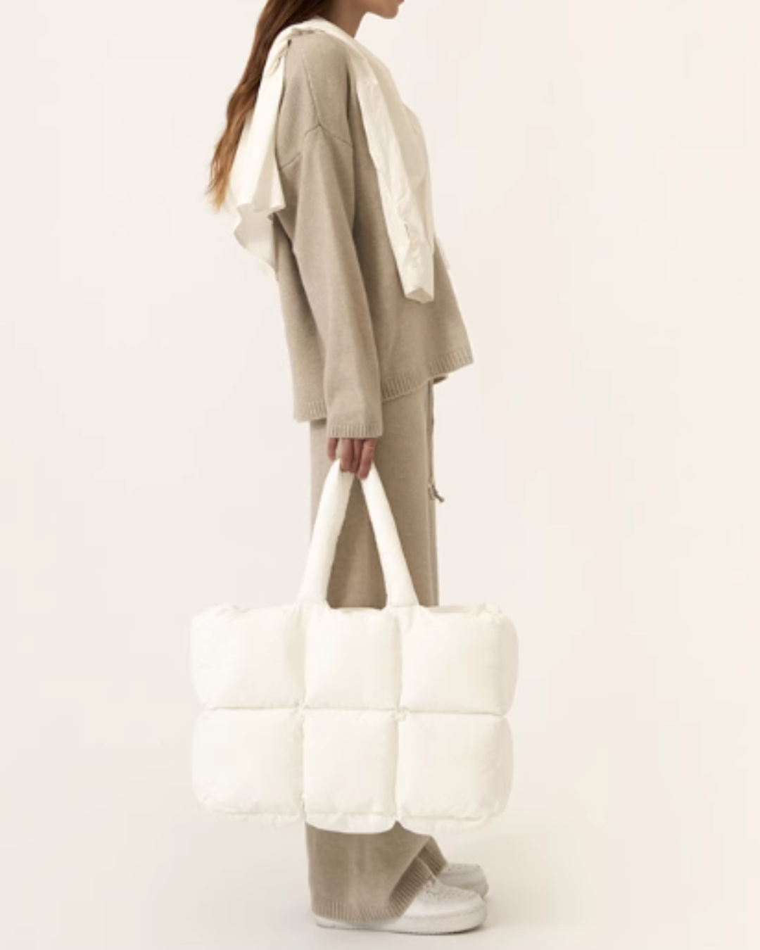 Maison White Puffer Bag