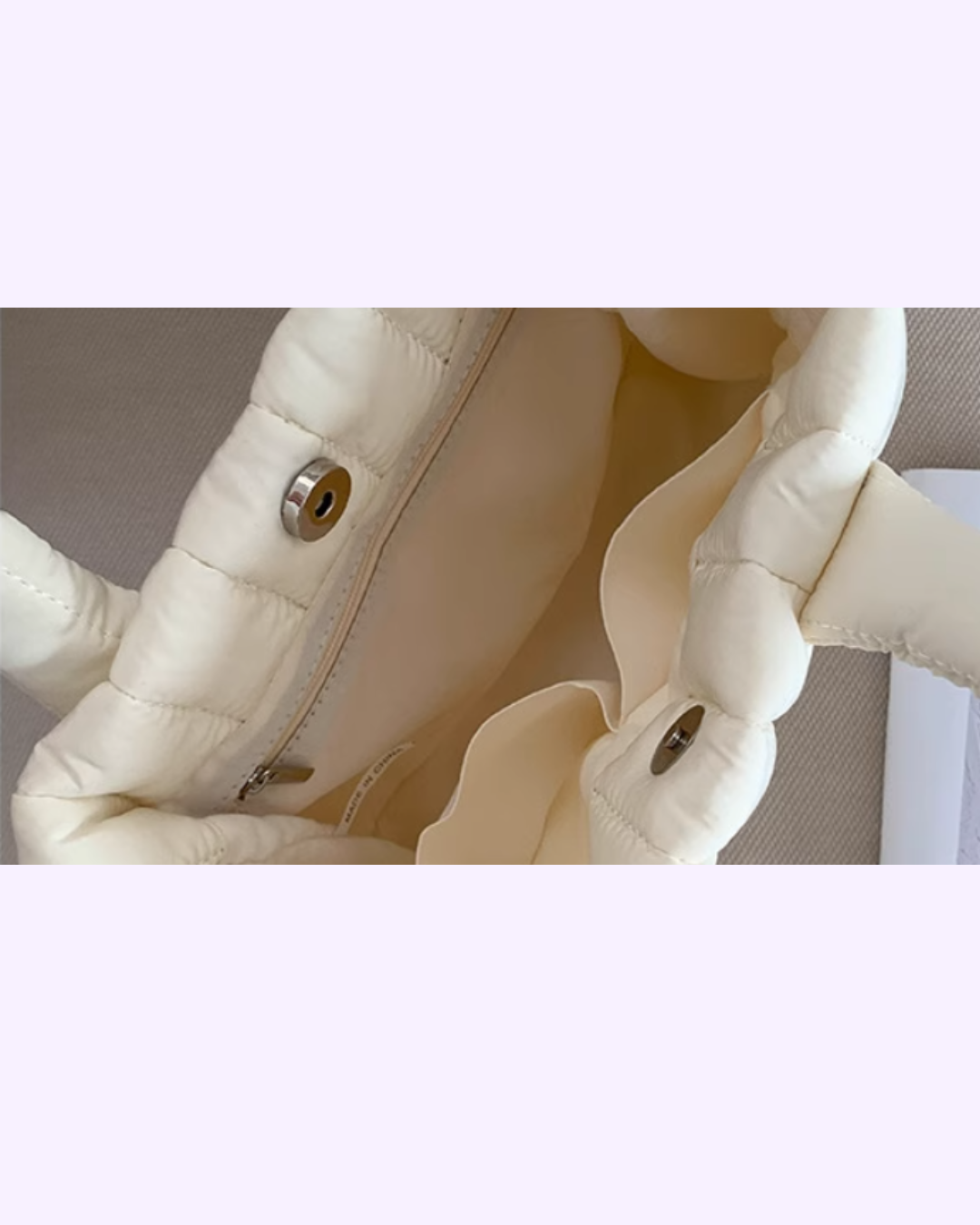 Urban White Puffer Mini Tote