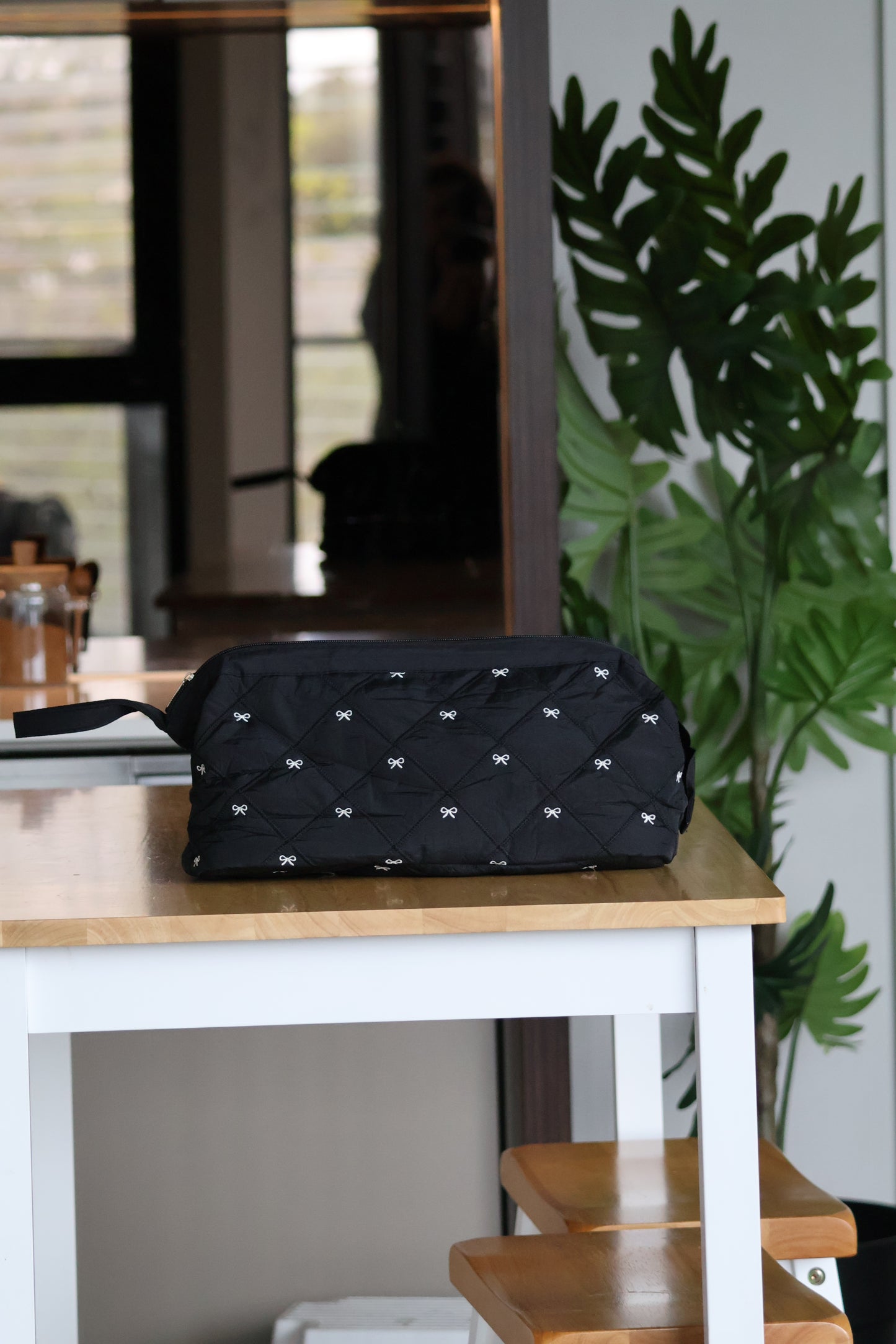 Butterfly Black Quilted