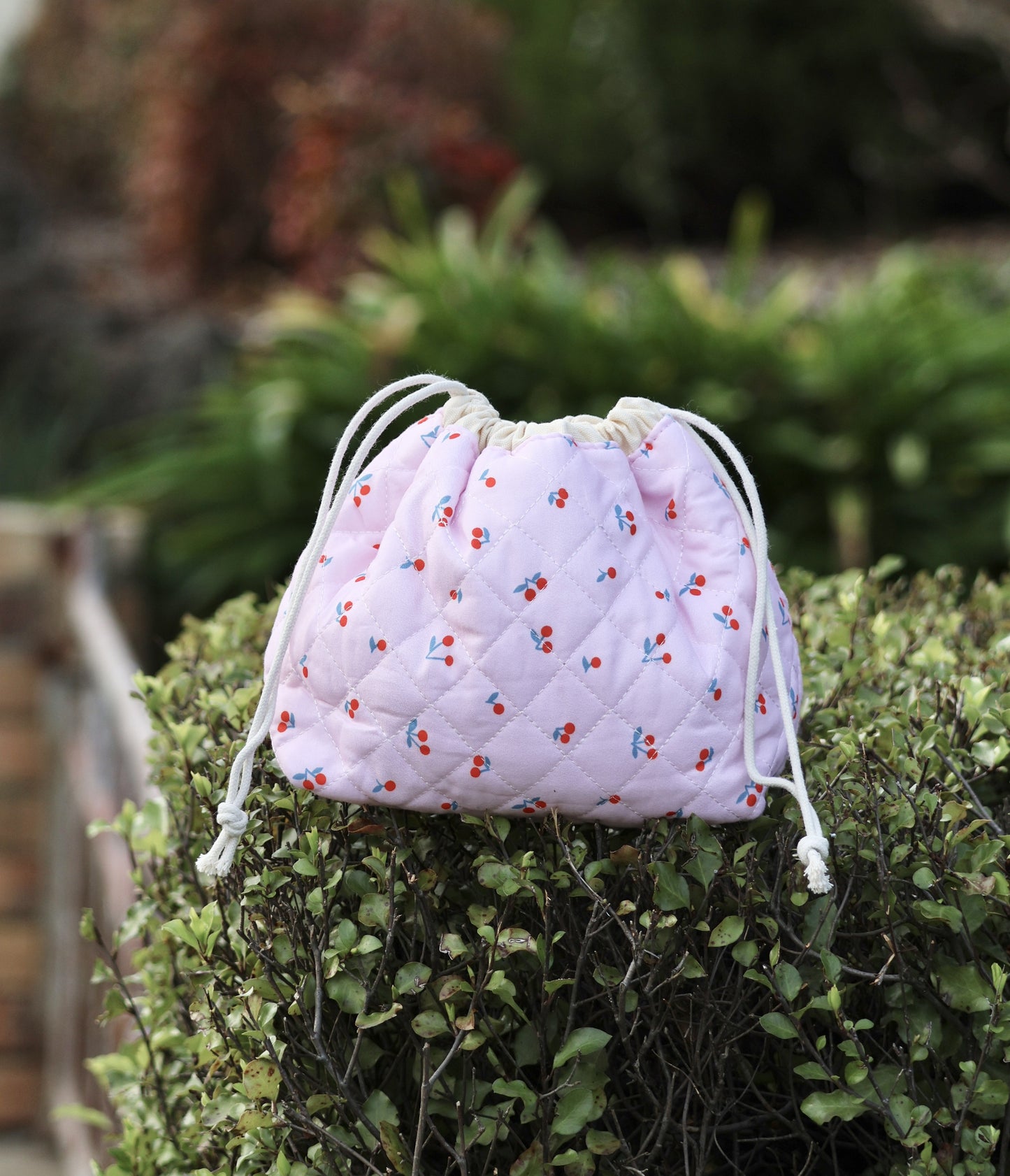Mini Cherry Quilted Tote