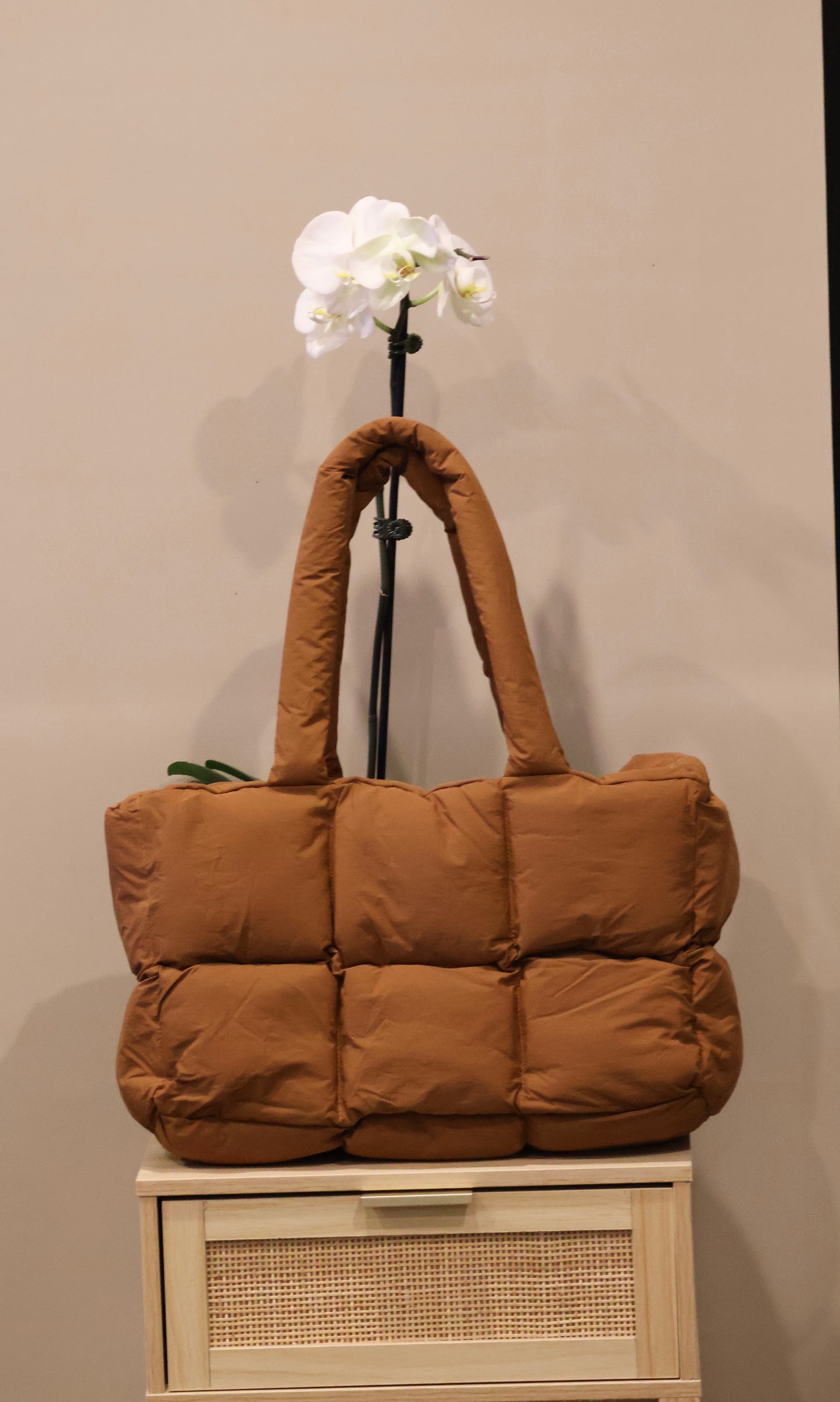 Maison Caramel Puffer Bag