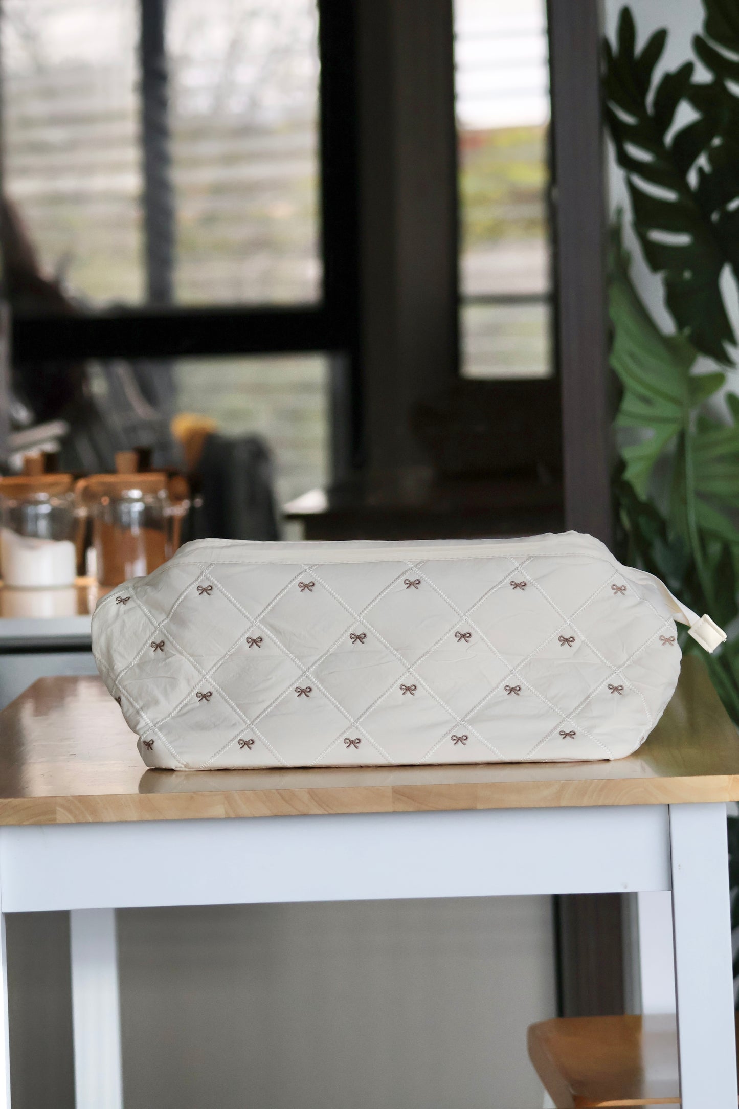 Butterfly White Quilted