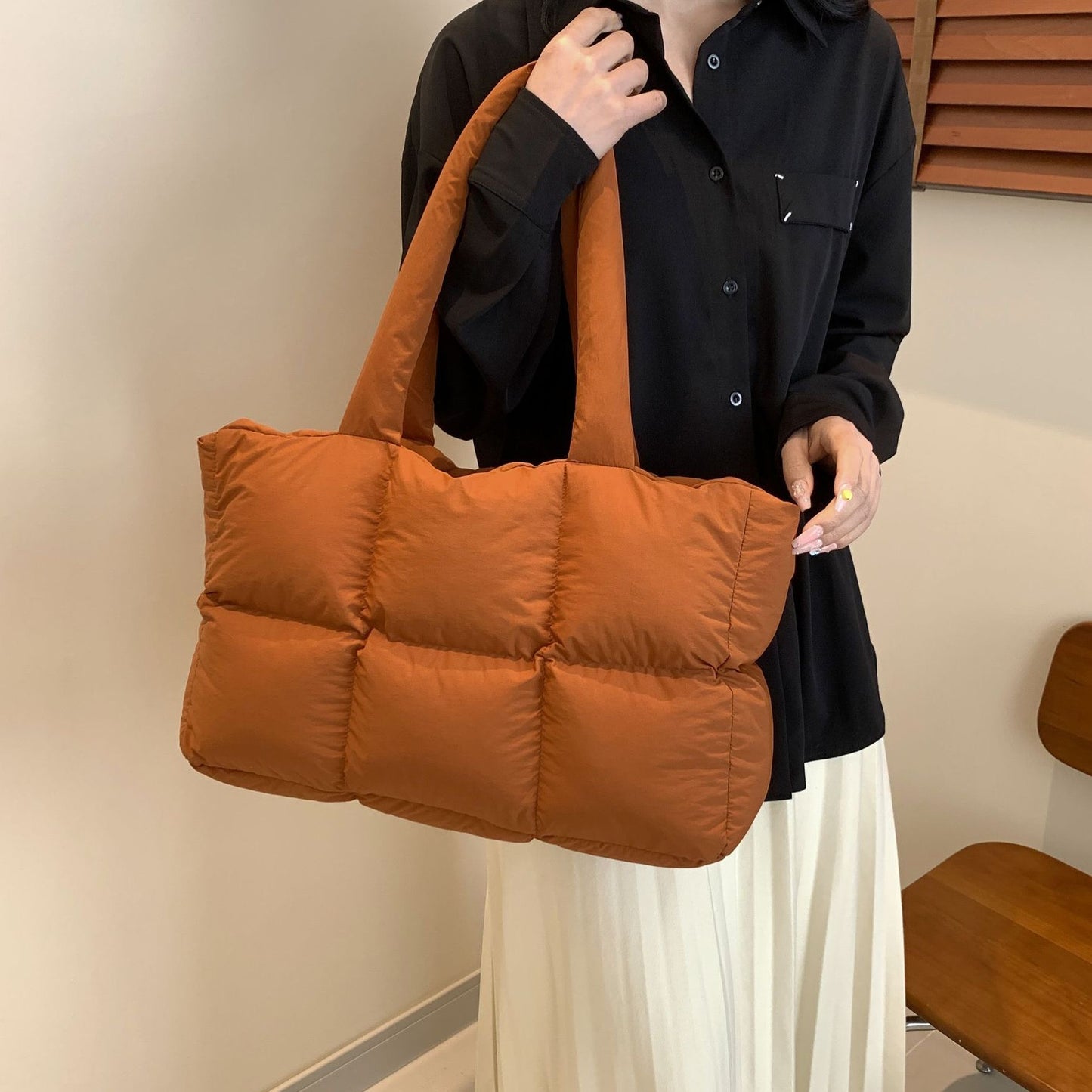 Maison Caramel Puffer Bag