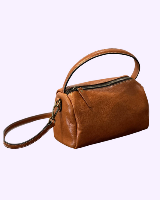 Luxe Brown Mini Square Bag