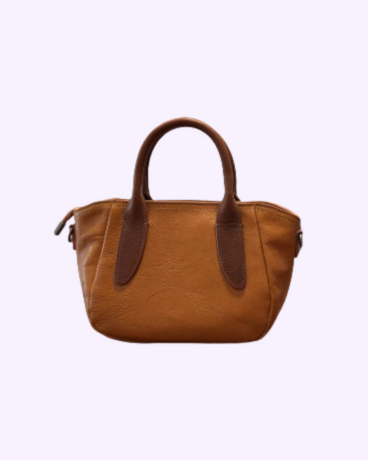 Soft Brown Chic Leather Tote