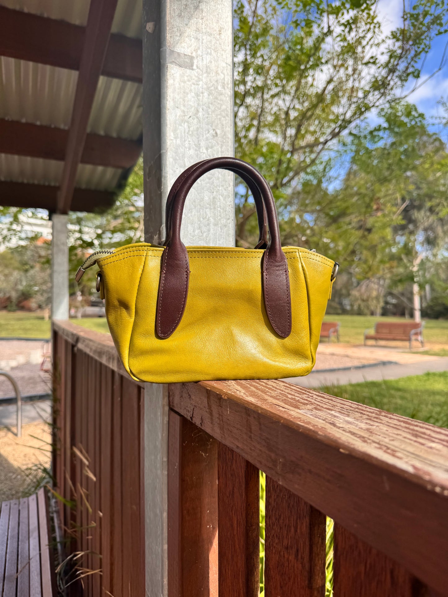 Soft Green Chic Leather Tote