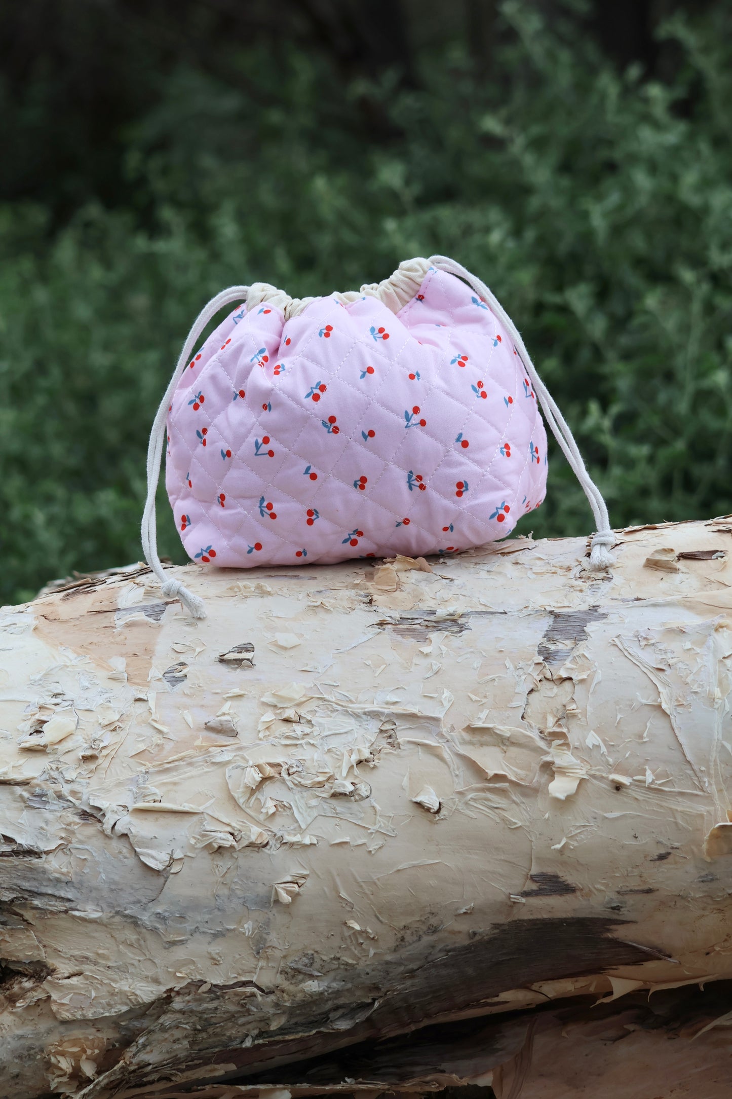 Mini Cherry Quilted Tote