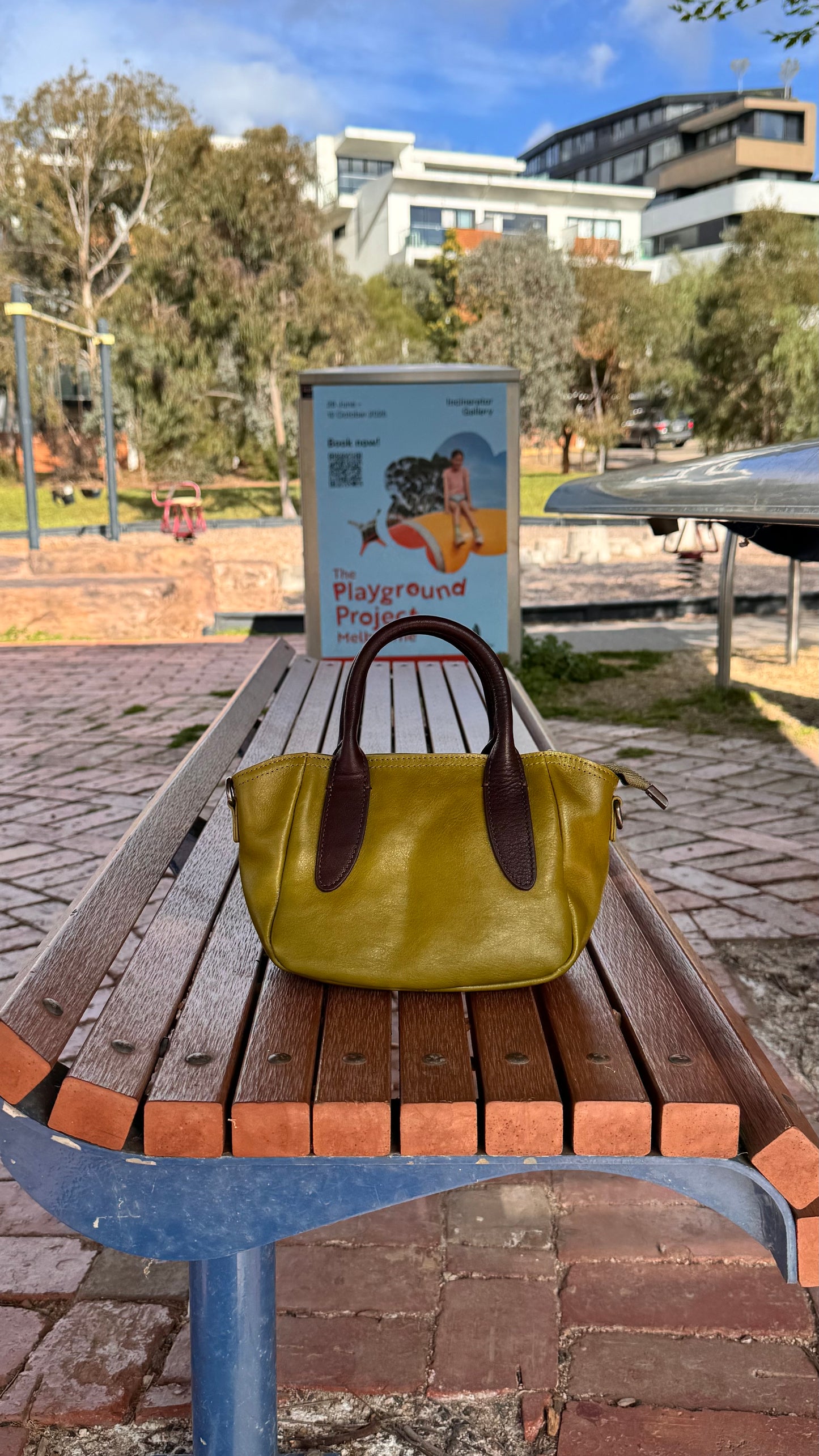 Soft Green Chic Leather Tote