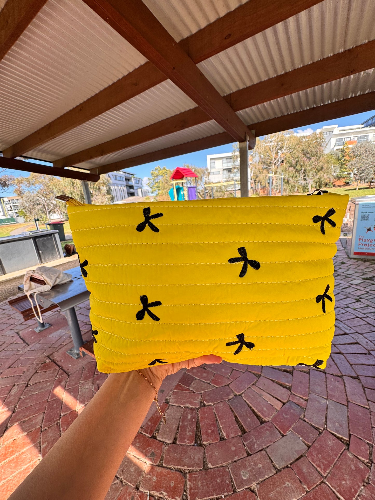 Amara Blush Nylon Bag - Yellow