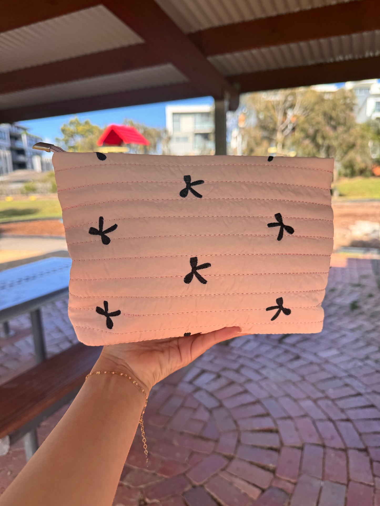 Amara Blush Nylon Bag - Pink