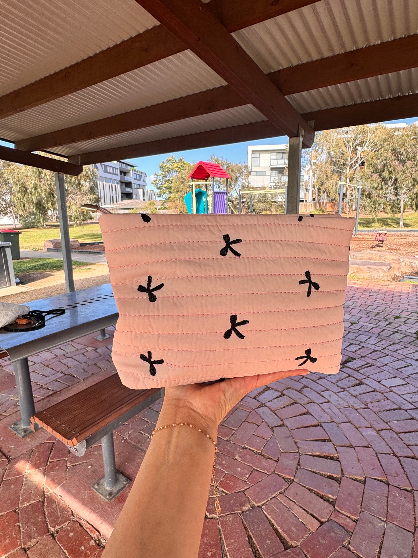 Amara Blush Nylon Bag - Pink